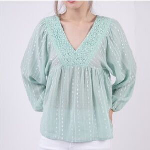 Sage Embellished Blouse